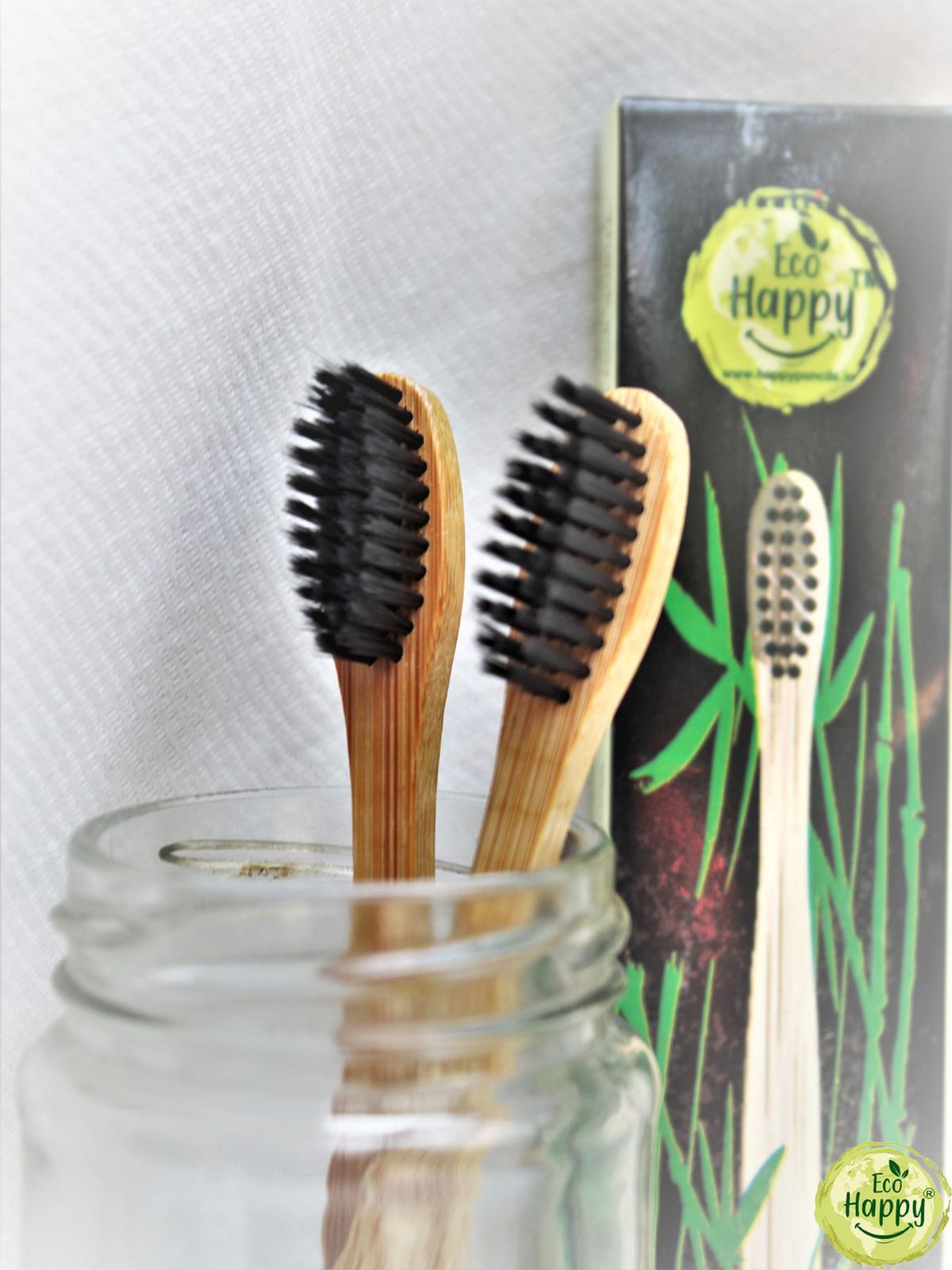 Bamboo Toothbrush - Set of 2, Home & Travel, made in Pune by Eco Happy