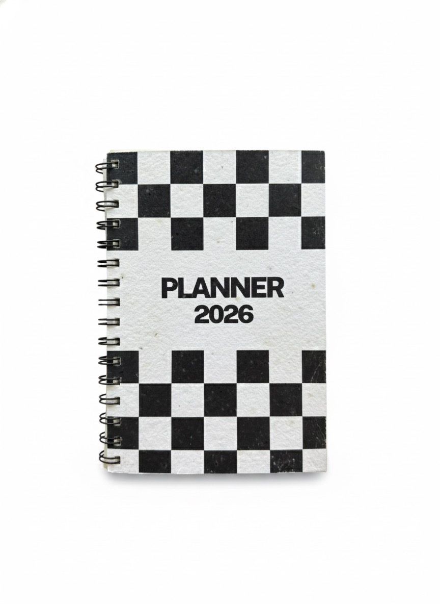 Checkerboard Planner 2026, Notebooks, Diaries & Planners, made in Pune by Eco Happy