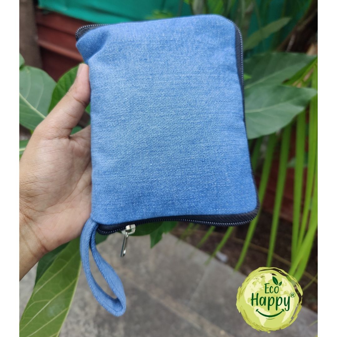 Foldable Cloth Bag, Upcycled Fabric, made in Pune by Eco Happy