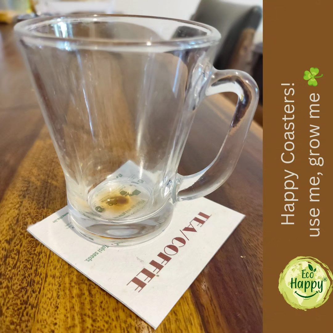 Plantable Coasters- 30 units, Home & Travel, made in Pune by Eco Happy